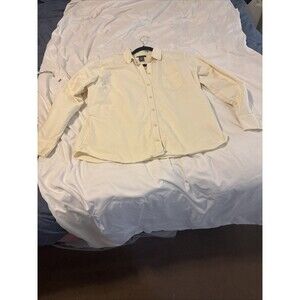 Eddie Bauer Women’s Button Down Blouse Size XXL Tall in Pale Yellow